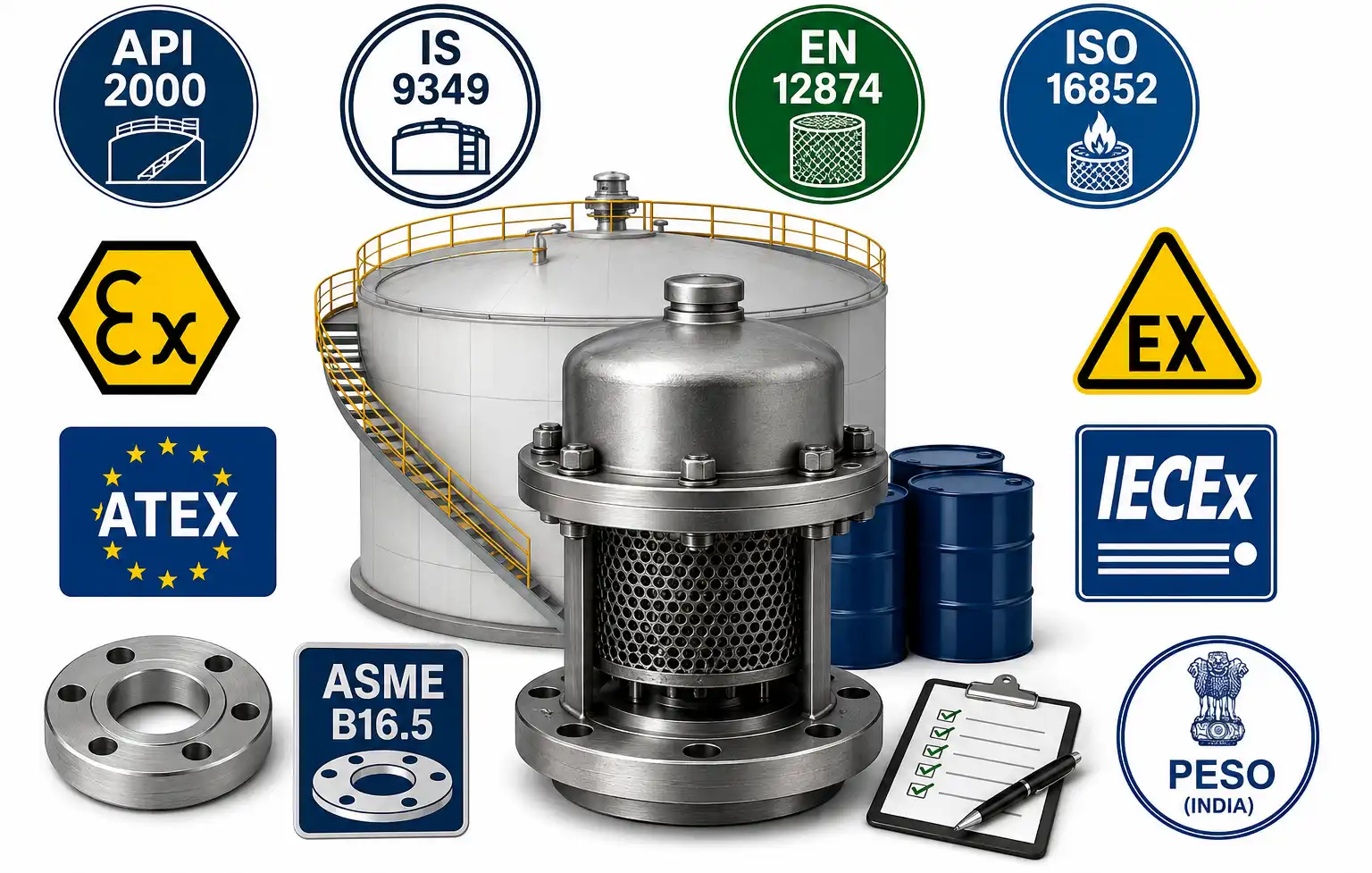Standards and Compliance: API 2000, IS 9349, and ATEX