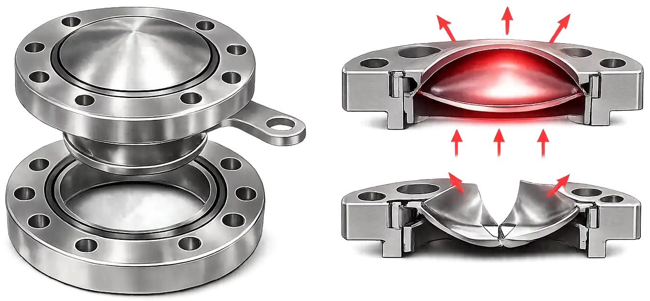 Reverse Acting Rupture Discs