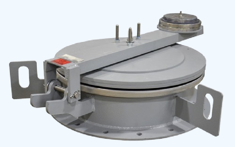 Flameless explosion venting system installed on an indoor enclosed conveyor handling combustible dust
